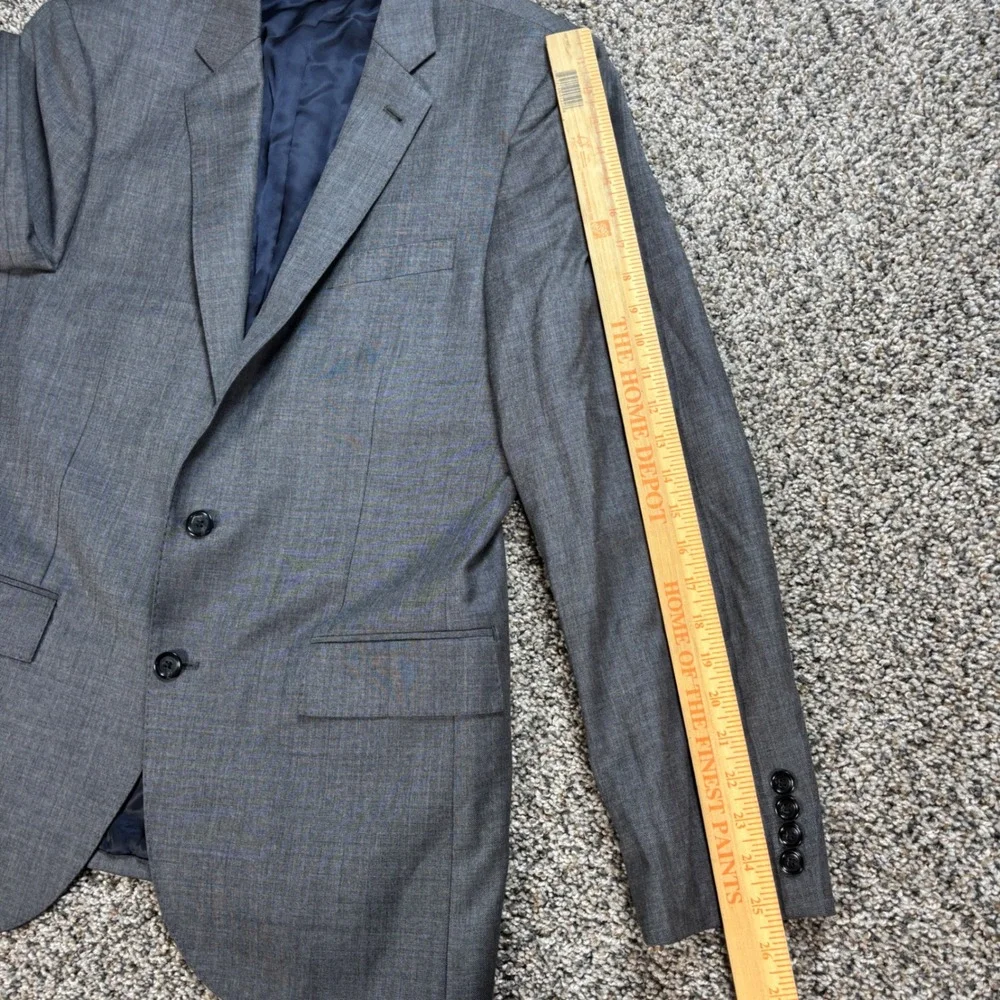 J.Crew Ludlow Mens 41R Blazer Jacket Grey Italian Wool Tollegno 1900 Suit Coat